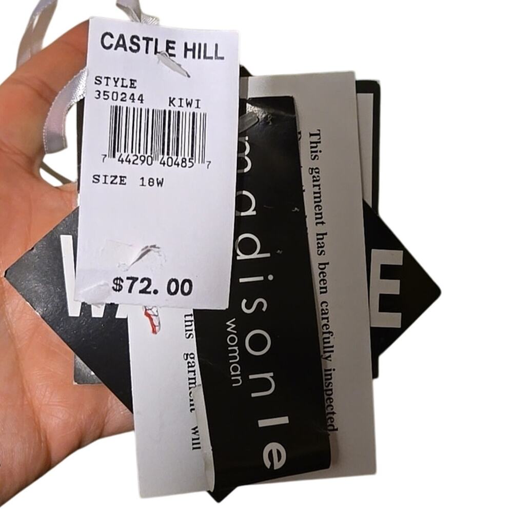 NWT Madison Leigh 18W Green/Blue Floral Sundress [0132] - Picture 8 of 11